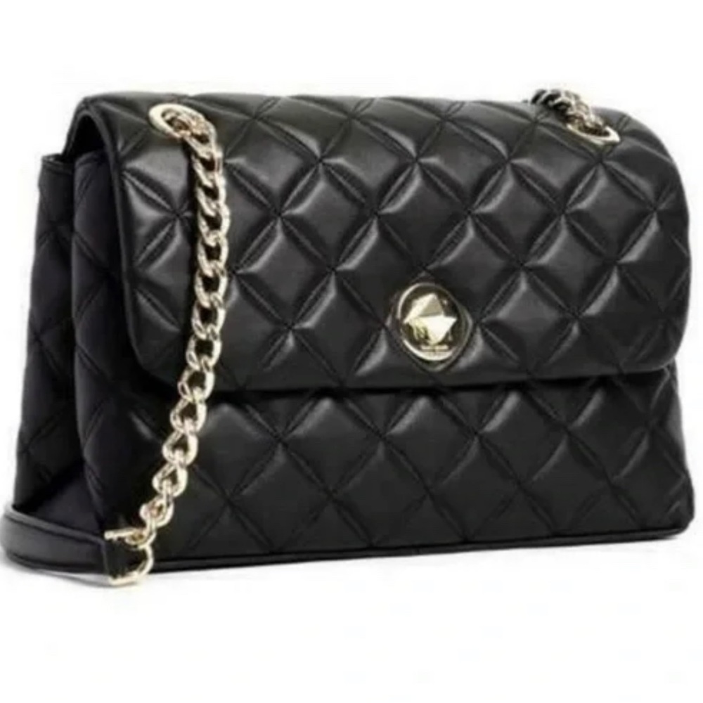 NWT KATE SPADE Natalia Medium Flap Shoulder Bag in black $429 tag attached